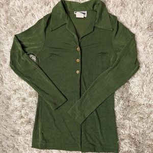 Vtg 90s Slinky 3-Button Collared Shirt